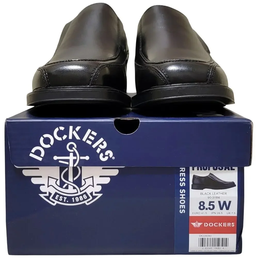 Dockers Men Proposal Bicycle Toe Slip On Dress Loafer Size US 8.5W Black Leather